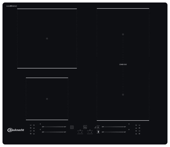59 cm Induktions Kochfeld/Herdplatte 4 Zone(n) BS3560BCPNE autarkes 