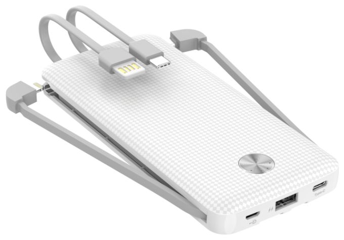 10000 mAh Powerbank USB Typ-A  Carbon 10 (Weiß) 