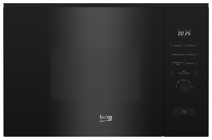 Einbau-Mikrowelle 800 W Größe: klein 5 Stufen Grill (Schwarz) BMGB20212B 