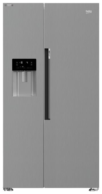Side-by-Side Kühl-/ Gefrierkombination 368 l / 203 l 326 kWh NoFrost 1790 mm x 910 mm  GN162341XBN (Edelstahl) 