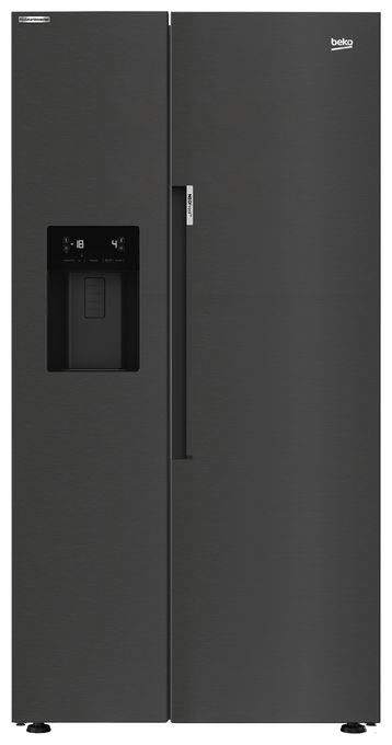 Side-by-Side Kühl-/ Gefrierkombination 368 l / 203 l 326 kWh NoFrost 1790 mm x 910 mm  GN162341XBRN (Schwarz) 