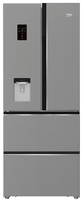 Side-by-Side Kühl-/ Gefrierkombination French Door 307 l / 174 l 383 kWh NoFrost 1920 mm x 760 mm  GNE490E30DZXPN (Edelstahl) 