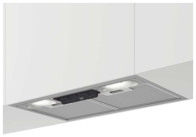 Abluft/Umluft Dunstabzugshaube/Esse Einbau 524 mm (Silber) HNU51311SH 