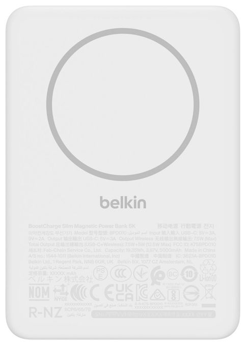 5000 mAh Powerbank USB Typ-C Kabelloses Laden  BoostCharge BPD010 (Weiß) 