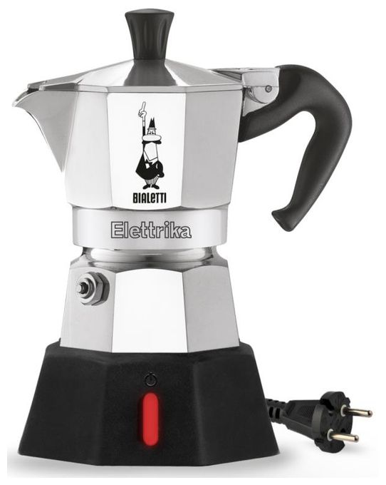 2 Tassen Filterkaffeemaschine 0,09 l  Moka Elettrika (Aluminium, Schwarz) 