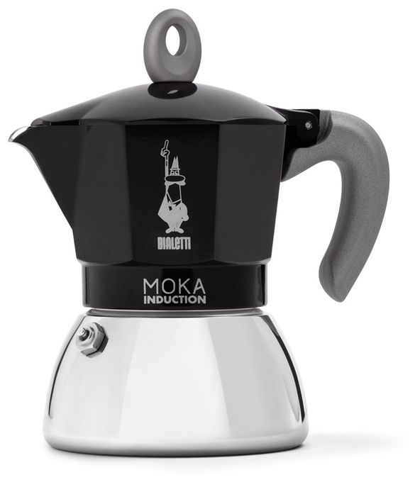 4 Tassen Filterkaffeemaschine  Moka Induction Espressokocher (Schwarz) 