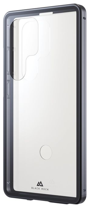 Cover für Samsung Galaxy S25 Ultra (Schwarz, Transparent) 360° Glass 