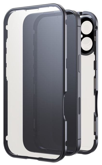 Cover für iPhone 16  360 Grad Glass (Schwarz) 