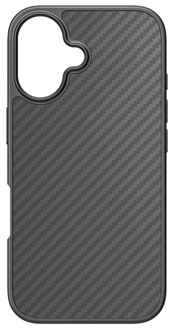 Cover für Apple iPhone 16  Robust Carbon Case (Schwarz) 