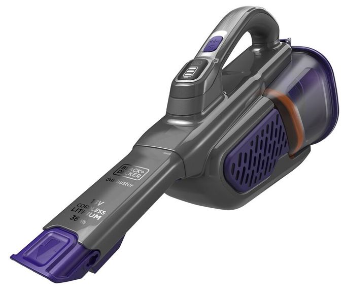 Handstaubsauger Beutellos bis 20 min Laufzeit 18 V  BHHV520BFP Dustbuster (Schwarz, Violett) 