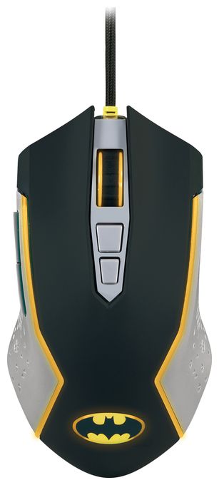 8000 DPI Gaming Maus  DC Batman (Schwarz, Grau, Gelb) 