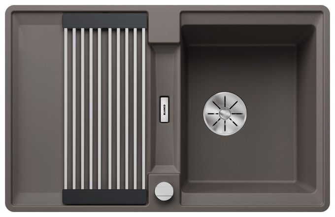 Silgranit 1 Becken  ADIRA 45 S-F Flächenbündige Spüle für 45 cm Unterschrank (Grau) 