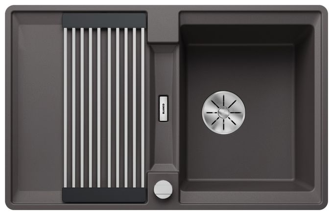 Silgranit 1 Becken  ADIRA 45 S-F Flächenbündige Spüle für 45 cm Unterschrank (Grau) 