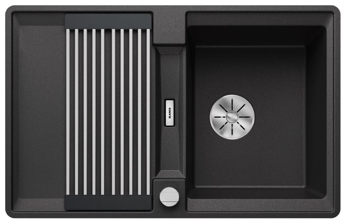 Silgranit 1 Becken  ADIRA 45 S-F Flächenbündige Spüle für 45 cm Unterschrank (Anthrazit) 