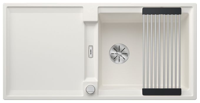 Silgranit 1 Becken  ADIRA XL 6 S Einbauspüle für 60 cm Unterschrank (Weiß) 