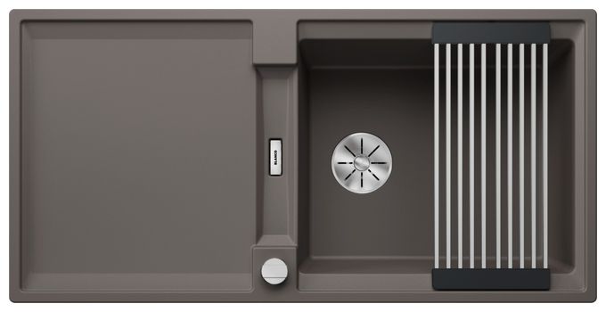 Silgranit 1 Becken  ADIRA XL 6 S Einbauspüle für 60 cm Unterschrank (Grau) 