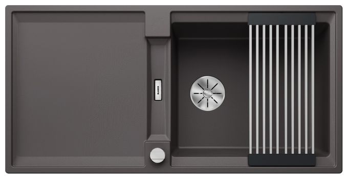 Silgranit 1 Becken  ADIRA XL 6 S Einbauspüle für 60 cm Unterschrank (Grau) 