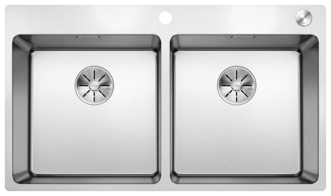 Edelstahl  ANDANO 400/400-IF/A Flächenbündige Spüle für 90 cm Unterschrank (Edelstahl) 
