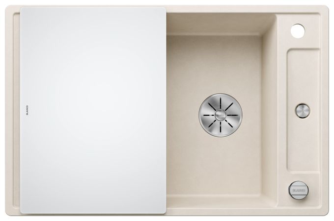 Silgranit 2 Becken  AXIA III 45 S Einbauspüle für 45 cm Unterschrank (Weiß) 