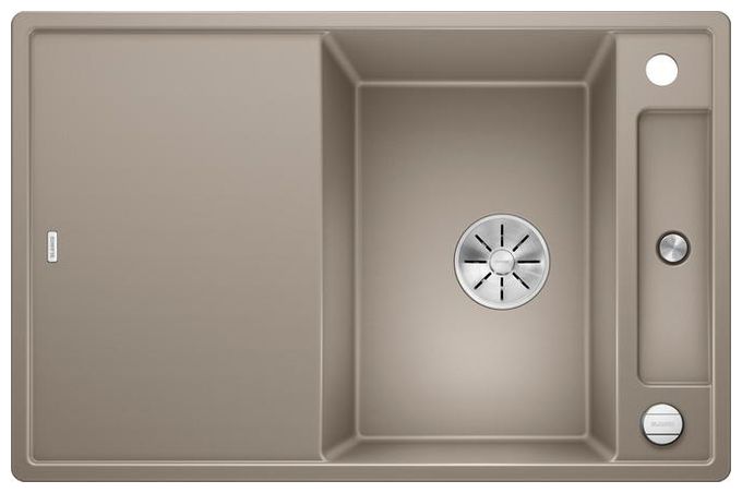 Silgranit 2 Becken  AXIA III 45 S mit Ablauffernbedienung Einbauspüle für 45 cm Unterschrank (Beige) 