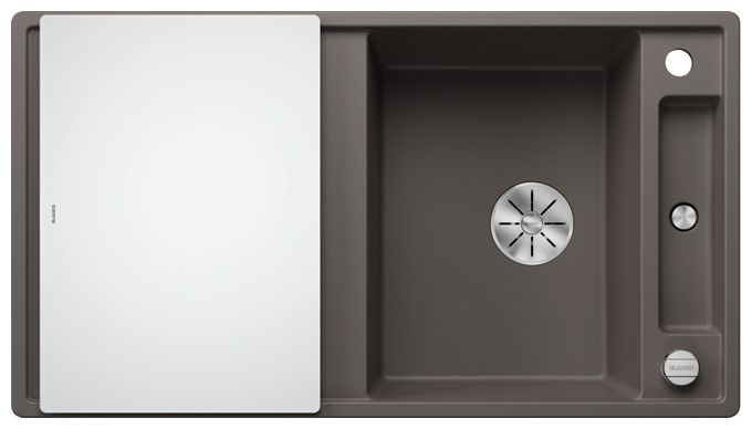 Silgranit 2 Becken  AXIA III 5 S Einbauspüle für 50 cm Unterschrank (Grau) 