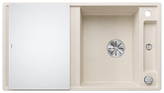 Silgranit 2 Becken  AXIA III 5 S Einbauspüle für 50 cm Unterschrank (Weiß) 