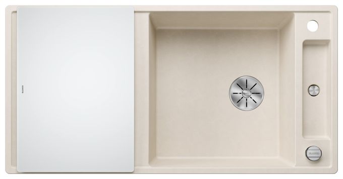 Silgranit 2 Becken  AXIA III XL 6 S Einbauspüle für 60 cm Unterschrank (Weiß) 