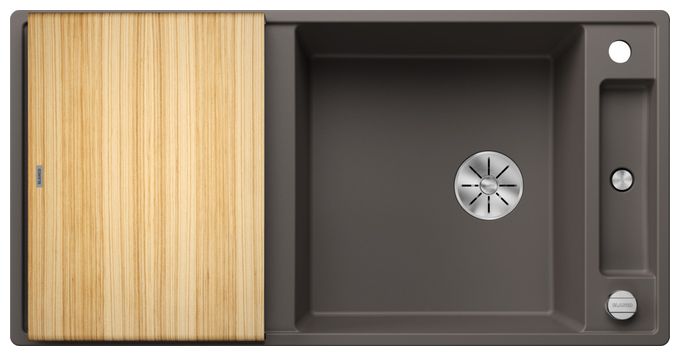Silgranit 2 Becken  AXIA III XL 6 S Einbauspüle für 60 cm Unterschrank (Grau) 