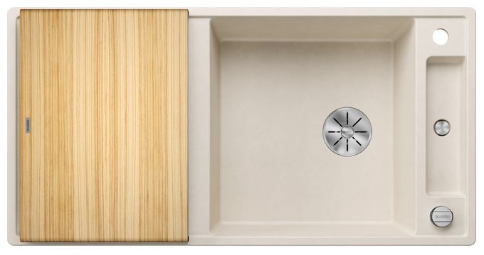 Silgranit 2 Becken  AXIA III XL 6 S Einbauspüle für 60 cm Unterschrank (Weiß) 