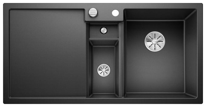Silgranit 3 Becken  COLLECTIS 6 S Einbauspüle für 60 cm Unterschrank (Anthrazit) 