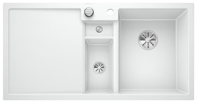 Silgranit 3 Becken  COLLECTIS 6 S Einbauspüle für 60 cm Unterschrank (Weiß) 