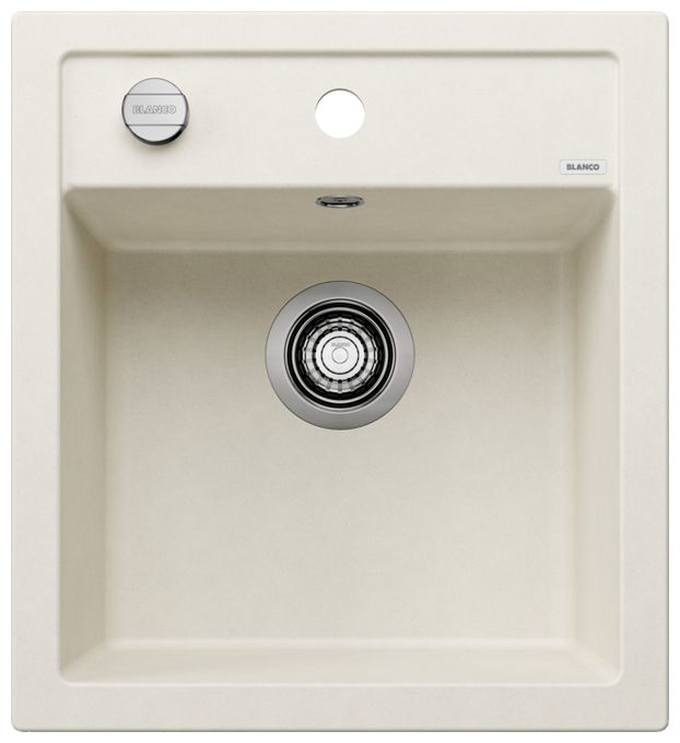 Silgranit 1 Becken  DALAGO 45 Einbauspüle für 45 cm Unterschrank (Weiß) 