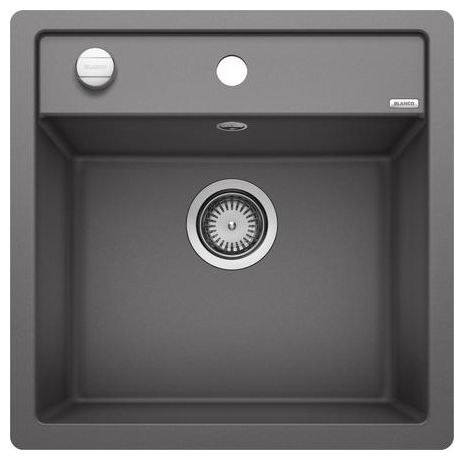 DALAGO 5-F, SILGRANIT, felsgrau, mit Ablauffernbedienung, keine Beckenlage, 500 mm Untermaß 