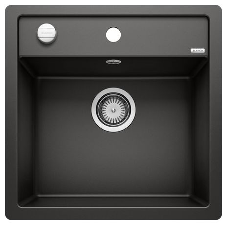 DALAGO 5-F, SILGRANIT, schwarz, mit Ablauffernbedienung, keine Beckenlage, 500 mm Untermaß 