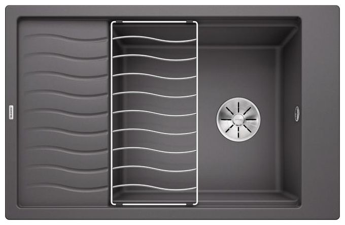 Silgranit 1 Becken  ELON XL 6 S Einbauspüle für 60 cm Unterschrank (Grau) 