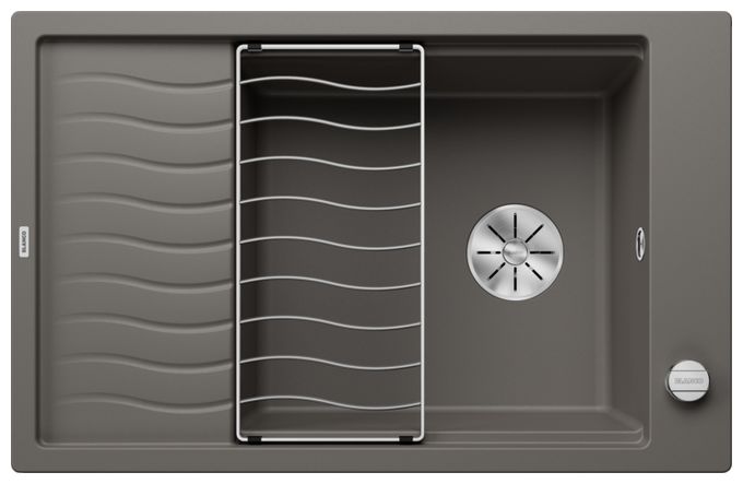 Silgranit 1 Becken  ELON XL 6 S Einbauspüle für 60 cm Unterschrank (Grau) 