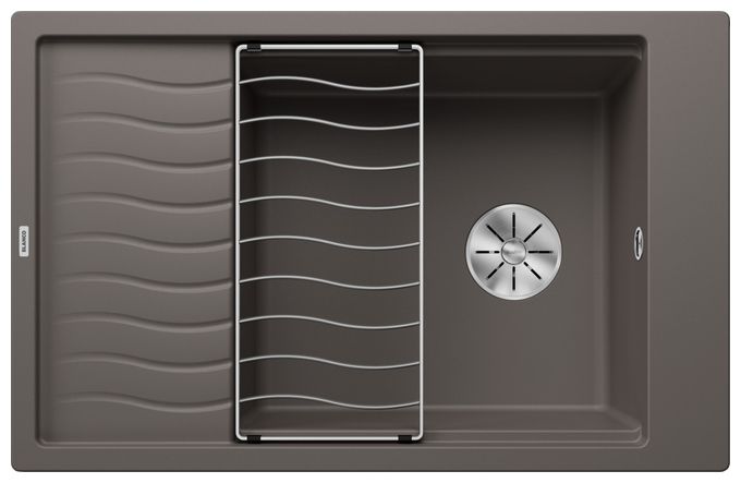 Silgranit 1 Becken  ELON XL 6 S Einbauspüle für 60 cm Unterschrank (Grau) 