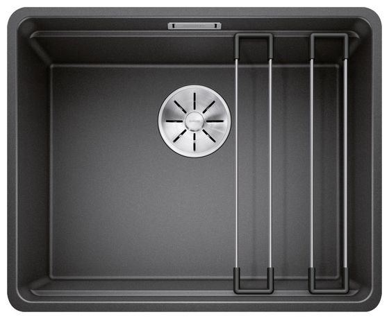 Silgranit 1 Becken  ETAGON 500-F Flächenbündige Spüle für 60 cm Unterschrank (Anthrazit) 