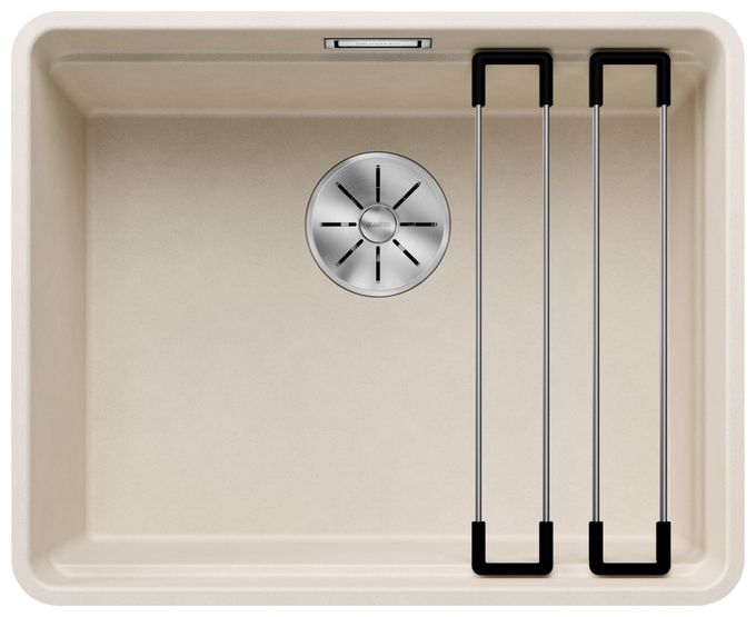 Silgranit 1 Becken  ETAGON 500-F Flächenbündige Spüle für 60 cm Unterschrank (Weiß) 