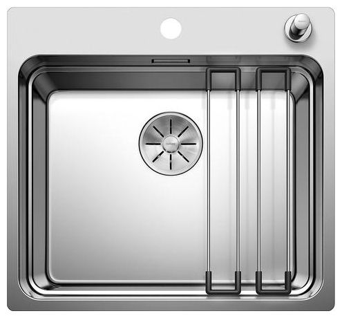 Edelstahl 1 Becken  ETAGON 500-IF/A Flächenbündige Spüle für 60 cm Unterschrank (Edelstahl) 