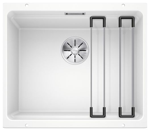 Silgranit 1 Becken  ETAGON 500-U Unterbauspüle für 60 cm Unterschrank (Weiß) 
