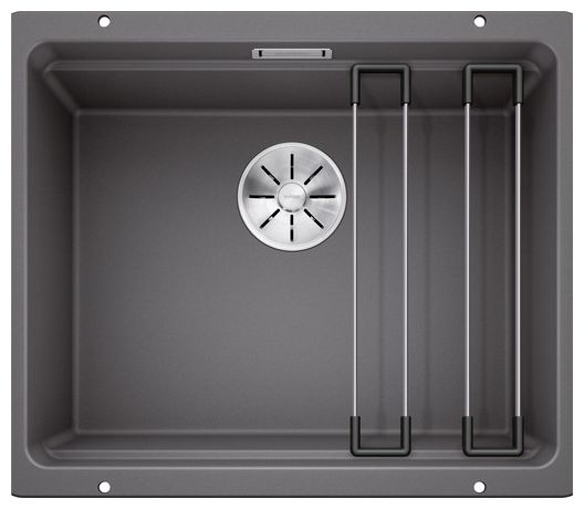 Silgranit 1 Becken  ETAGON 500-U Unterbauspüle für 60 cm Unterschrank (Grau) 