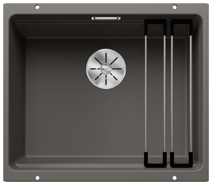 Silgranit 1 Becken  ETAGON 500-U Unterbauspüle für 60 cm Unterschrank (Grau) 