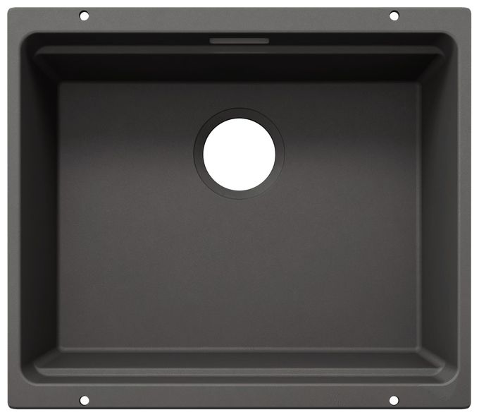 Silgranit 1 Becken  ETAGON 500-U Unterbauspüle für 60 cm Unterschrank (Grau) 