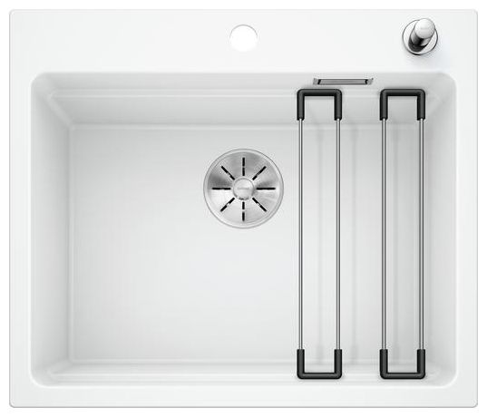 Silgranit 1 Becken  ETAGON 6 Einbauspüle für 60 cm Unterschrank (Weiß) 
