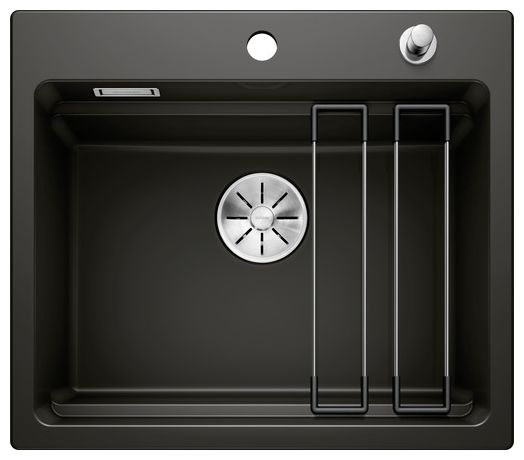 Keramik 1 Becken  ETAGON 6 Einbauspüle für 60 cm Unterschrank (Schwarz) 