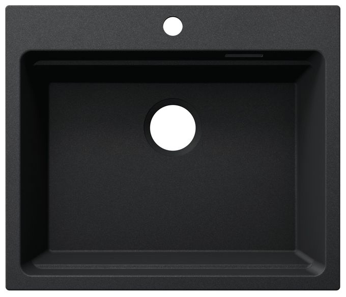 Silgranit 1 Becken  ETAGON 6 Einbauspüle für 60 cm Unterschrank (Anthrazit) 