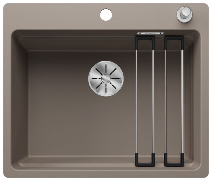 Silgranit 1 Becken  ETAGON 6-F Flächenbündige Spüle für 60 cm Unterschrank (Grau) 