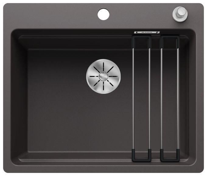 Silgranit 1 Becken  ETAGON 6-F Flächenbündige Spüle für 60 cm Unterschrank (Grau) 