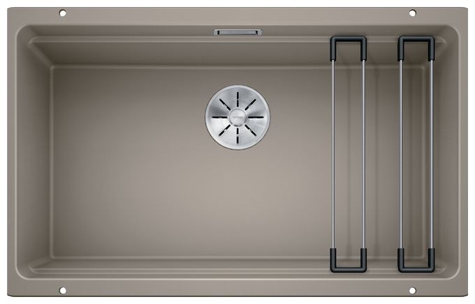 Silgranit 1 Becken  ETAGON 700-U Unterbauspüle für 80 cm Unterschrank (Braun) 